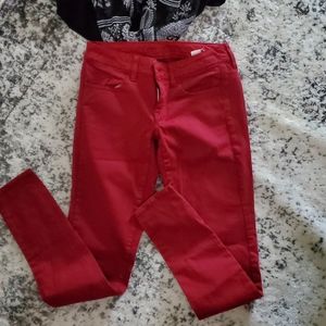 American eagle red jeggings